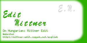 edit mittner business card